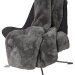 Flauschige Decke Grau