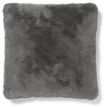 Flauschiges Kissen Grau