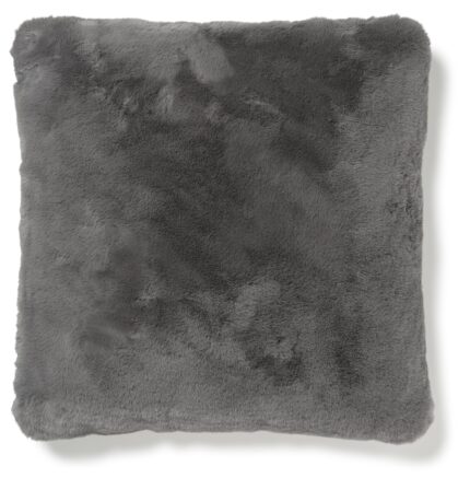 Flauschiges Kissen Grau