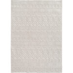 Helix Kurzflor Teppich Cream – Moderner cremefarbener Wohnzimmerteppich