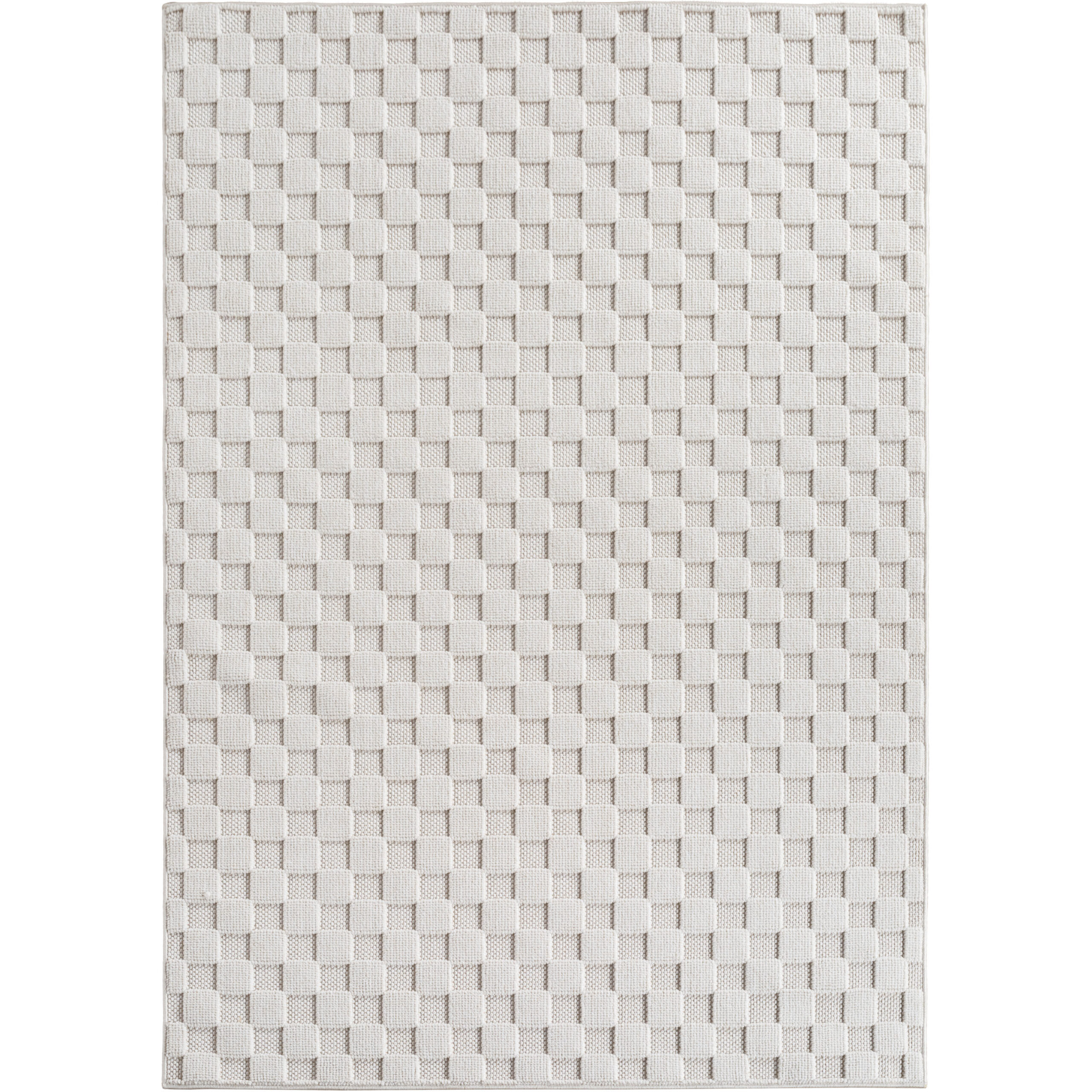 2203-Cream-1-Front Helix Teppich Cream – moderner Kurzflor Teppich in Cremefarbe