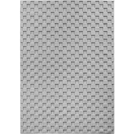 Helix Teppich Silver – moderner Kurzflor Teppich in Silber