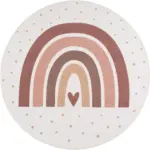 Kinderteppich Regenbogen Creme – Waschbar & Rutschfest 120x170 | Diana’s Home – Bild 4