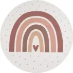 Kinderteppich Regenbogen Creme – Waschbar & Rutschfest 120x170 | Diana’s Home – Bild 4