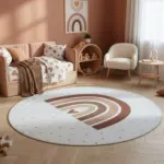Kinderteppich Regenbogen Creme – Waschbar & Rutschfest 120x170 | Diana’s Home – Bild 5