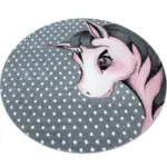 Kinderteppich Einhorn Rosa – Mädchen Teppich Kinderzimmer – Bild 9