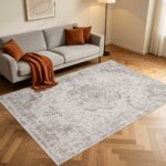 Inka 1143 Teppich Beige – Waschbarer Vintage Kurzflor – Bild 2
