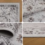 Inka 1142 Teppich Creme – Waschbarer Vintage Kurzflor – Bild 4