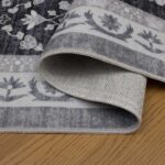 Inka 1146 Teppich Schwarz – Waschbarer Vintage Kurzflor – Bild 8