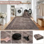 Inka 1147 Teppich Braun – Waschbarer Vintage Kurzflor – Bild 6