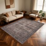 Inka 1147 Teppich Braun – Waschbarer Vintage Kurzflor – Bild 2