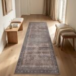 Inka 1147 Teppich Braun – Waschbarer Vintage Kurzflor – Bild 3