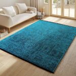 Space Teppich Grau – Waschbarer Baumwoll-Chenille Kurzflor – Bild 7