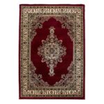 Orientteppich Bordeaux Beige | Klassischer Teppich mit Medaillon