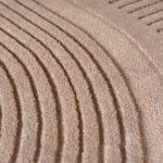 Moderner Kurzflor Teppich Beige mit geschwungenem Linienmuster