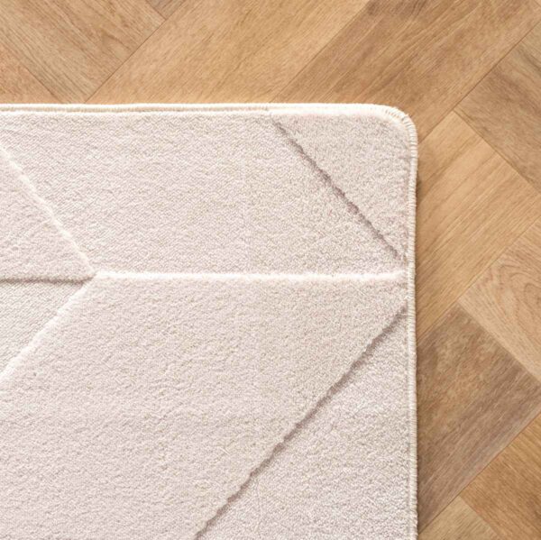 Pompei 1613 Cream – geometrisches Relief-Design