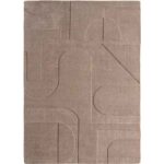 Pompei 1614 Beige Kurzflor Teppich im modernen Wohnzimmer