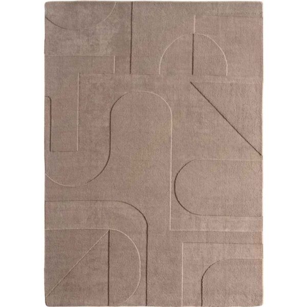 Pompei 1614 Beige Kurzflor Teppich im modernen Wohnzimmer