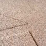 Pompei 1614 Beige geometrisches Relief-Design – Detailansicht