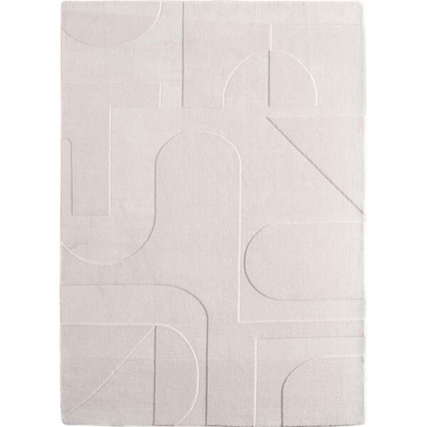 Pompei 1614 Cream Kurzflor Teppich im modernen Wohnzimmer