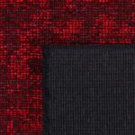 Space Teppich Rot – Waschbarer Baumwoll-Chenille Kurzflor – Bild 7