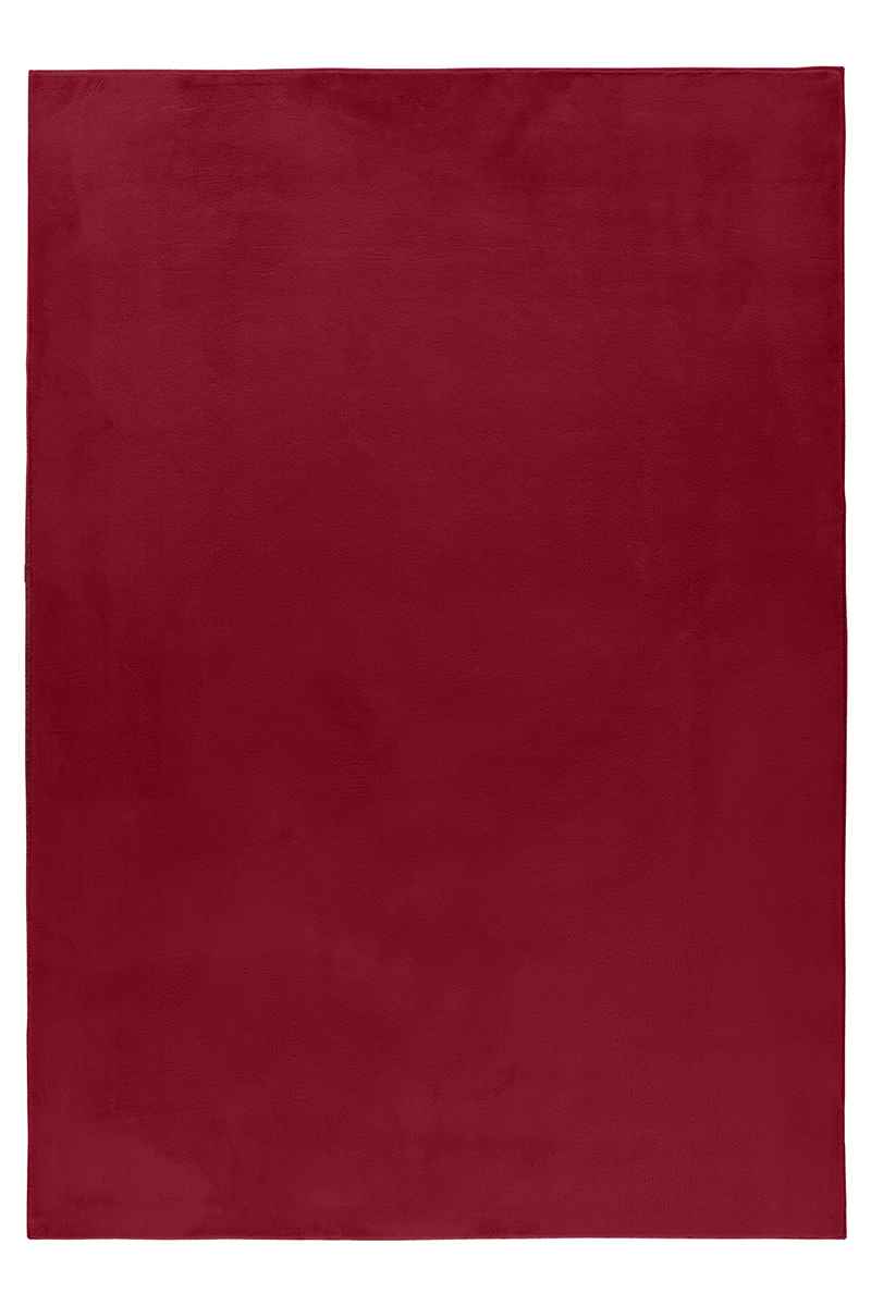 5100-Red-1-Front Pouffy Hochflor Teppich Rot – Weich & Flauschig – Bild 1