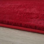 Pouffy Hochflor Teppich Rot – Weich & Flauschig – Bild 3