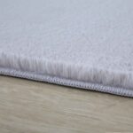 Pouffy Hochflor Teppich Silber – Weich & Flauschig – Bild 3