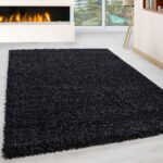Life Shaggy Hochflor Teppich – Anthrazit – Bild 2