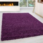 Life Shaggy Hochflor Teppich – Lila – Bild 2