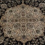 Orientalischer Teppich Schwarz Kashmir 2608 Muster Nahaufnahme